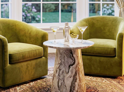 Circular Coffee Table With Adjustable Feet