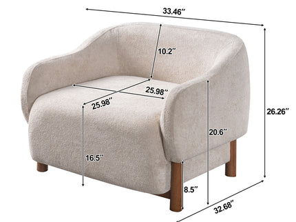 Modern Accent Chair With Recessed Arms And Tight Back
