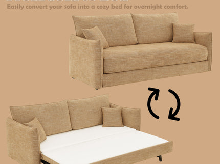Cadie - Sofa With 2 Pillows - Mocha