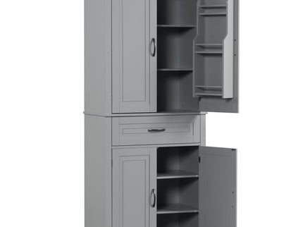 Bathroom Storage Cabinet With Doors And Drawer, Adjustable Shelf