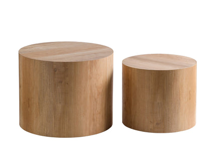 Modern Round Nesting Coffee Table (Set of 2)