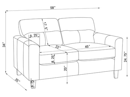 Remington - Sofa Set With Track Arms