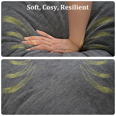 Modern Modular L Shaped Sofa Couch Reversible Ottoman With Storage Removable And Washable Cushions Sofa With USB Ports & Cup Holder For Living Room