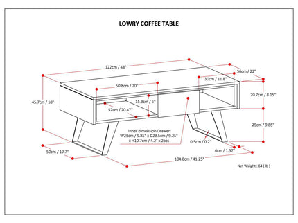 Lowry - Handcrafted Coffee Table