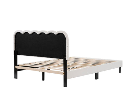 Lambswool Petal Headboard Bed Frame