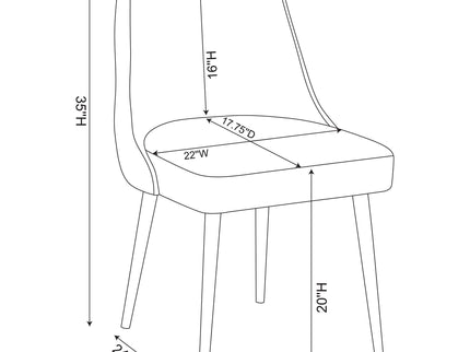 Curved Back Side Chair (Set of 2)