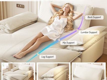 Modern Oversized Double Chaise Lounge Chair