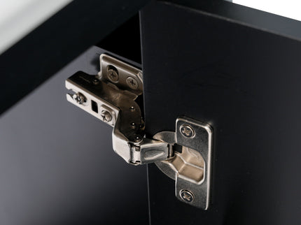 Modern Small Bathroom Vanity Cabinet With Ceramic Basin, Ample Storage, 1 Soft Close Door