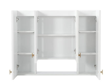 30" Bathroom Cabinet With 5 Adjustable Shelves, Wall Mounted Medicine Cabinet - White
