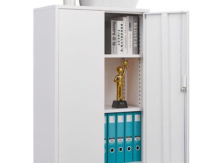 Metal Storage Cabinet With Locking Doors And Adjustable Shelf, Folding Filing Storage Cabinet, Folding Storage Locker Cabinet For Home Office, School, Garage