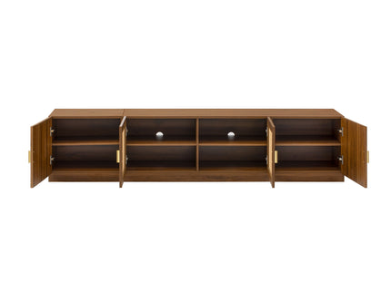 TV Stand, Media Console With Adjustable Shelves - Walnut