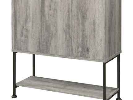 Hovander - Sliding Door Bar Cabinet - Gray