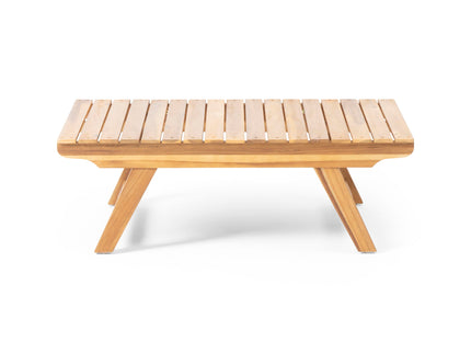 Outdoor Acacia Wood Coffee Table With Open Slat Design