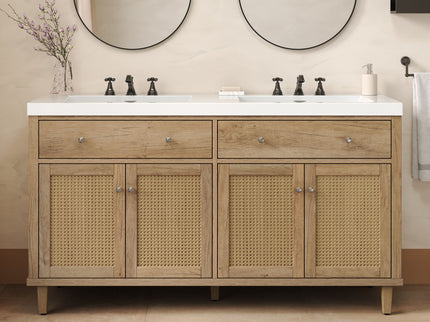 Bathroom Vanity With Double Sink, Large Storage Space