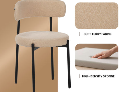 Medieval - Curved Back Kitchen Dining Chairs (Set of 4) - Beige