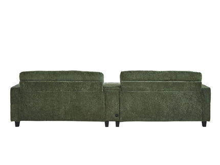 Modern Sectional Sofa U-Shaped With Movable Ottomans, tooth Speakers, LED Lights And Modular Storage