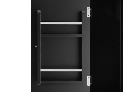 Elegant Bathroom Floor Storage Cabinet With 4 Doors, Adjustable Shelves