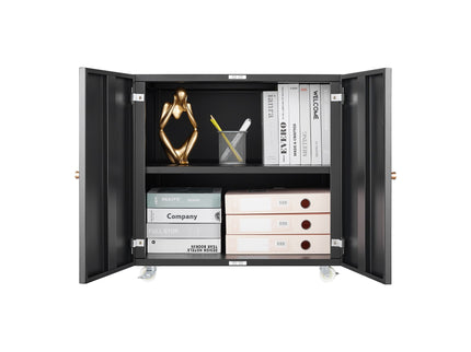Office Furniture Copier Cabinet 2 Door Steel Copier Stand Mobile Pedestal File Printer Stand