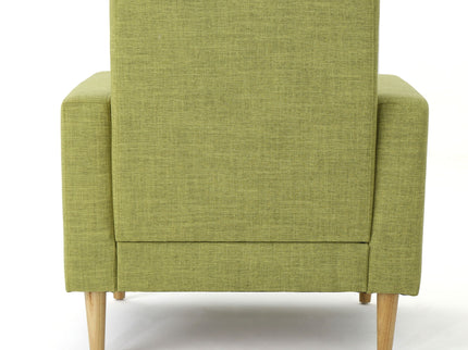 Nebulize - Upholstered Fabric Club Chair With Button Tufted And Square Off Arm And Back