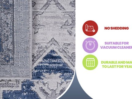 Marfi - 6' X 9' Oriental Area Rug - Blue / Gray