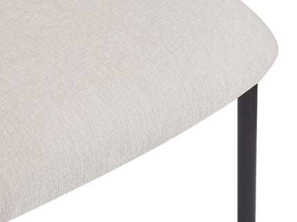 Modern Upholstered Dining Chairs With Metal Legs (Set of 2) - Beige