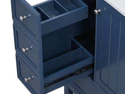 Modern Bathroom Vanity With Sink, 1 Cabinet & 3 Drawers