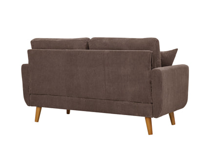 Upholstered Loveseat With Arms And Pillows