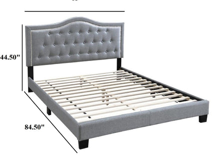European Style Bed, Button Tufted Headboard