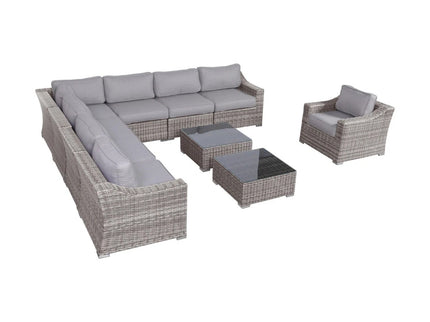 Outdoor Wicker Conversation Set With Cushions, All Weather