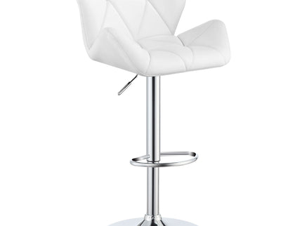 Kerwin - Upholstered Adjustable Bar Stool (Set of 2) - White