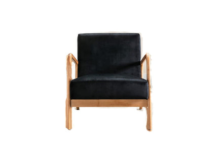 Classic Mid-Century Modern Accent Chairs, Open Framed Armchair With Cushioning
