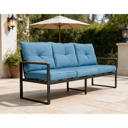 Oversized Outdoor Conversation Set, 5 Seater - Blue