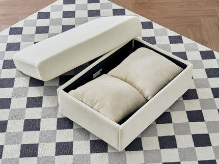 Comfy Oversized Chaise Lounge Chair With Ottoman And Storage