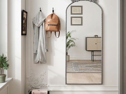 Vintage Arched Full Body Mirror, Wall Mounted For Living Room