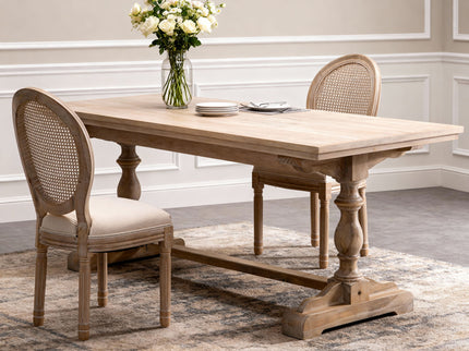 Dining Chairs, Upholstered With Round Back (Set of 2) - Beige