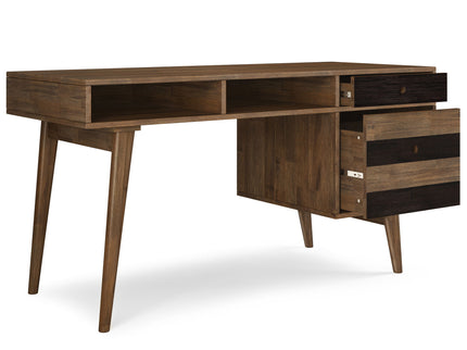 Clarkson - Desk With Side Drawers - Rustic Natural Aged Brown