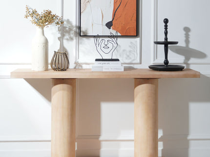 Double Cylinder Base Console Table For Living Room - Multi