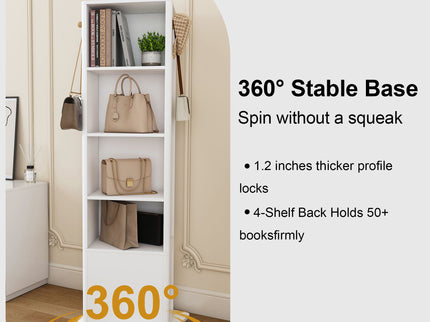 360° Rotating Makeup Cabinet With Full Length Mirror