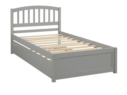 Platform Bed Wood Bed Frame With Trundle