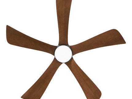 5 Blades Ceiling Fan With Lights Remote Control - Matte Black