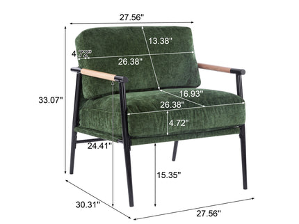 Modern Accent Chair With Cushions, Cozy Seating