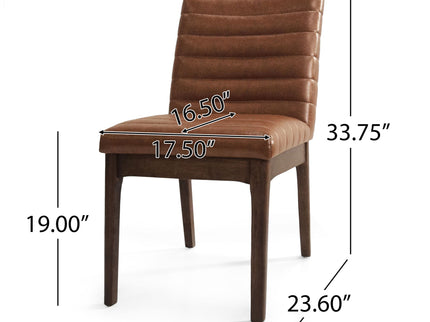 Upholstered Dining Chairs With Rubber Legs (Set of 2)