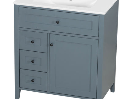 Bathroom Vanity With Sink, 3 Drawers And Adjustable Shelf, Freestanding Storage Unit