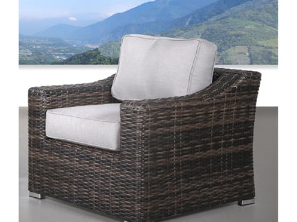 Outdoor Wicker Conversation Set With Cushions, All Weather