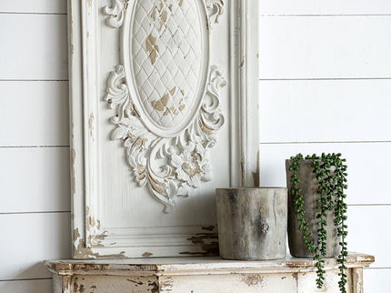 Large Wall Art Panel, Rectangle Wall Sculpture, Wall Decor For Living Room Dining Room Office Bedroom - Cream