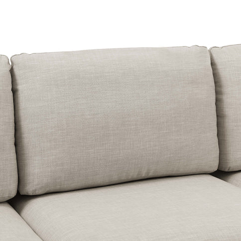 Upholstered Modular Sectional With Medium Firm Seat Cushion - Almond