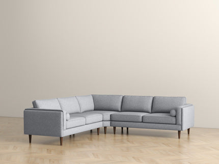 Amber - Corner Sectional Sofa - Light Gray