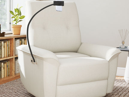 270° Power Swivel Rocker Recliner Chair With Phone Holder, Electric Glider Reclining Sofa With USB Ports For Living Room Bedroom - Beige