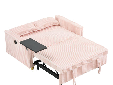 Pull Out Sofa With Movable Tabletop And USB Ports
