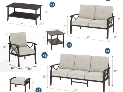 Patio Furniture Set & Coffee Table For Backyard